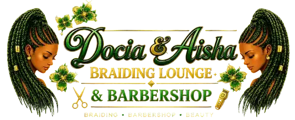 Docia & Aisha Braiding Lounge logo, Willingboro NJ braiding salon and barbershop